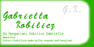 gabriella kobilicz business card